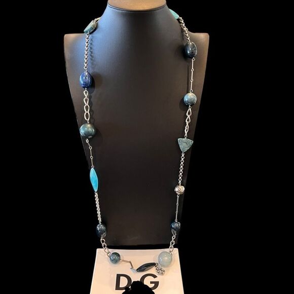D&G Jewels Blue and Silver Necklace - Picture 5 of 5